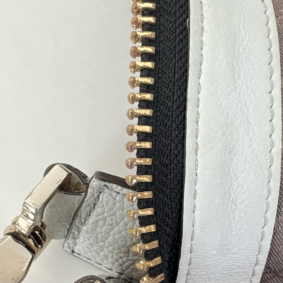 ANYA HINDMARCH Maxi Zip Blue Gray Pebble Leather Flap Tassel Shoulder Satchel - Picture 15 of 15